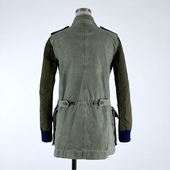J CREW  Quilted  Boyfriend Fatigue Military Jacket Women's Size XS - Picture 4 of 9